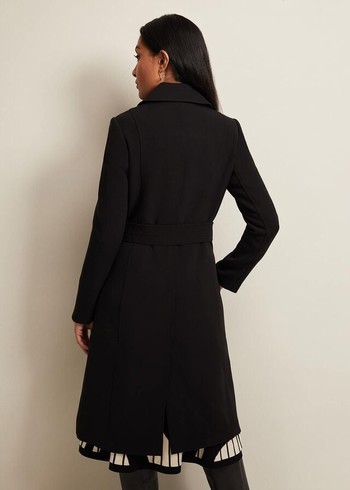 Phase Eight Petite Layana Smart Trench Coats Black Canada | MKSWLP-378